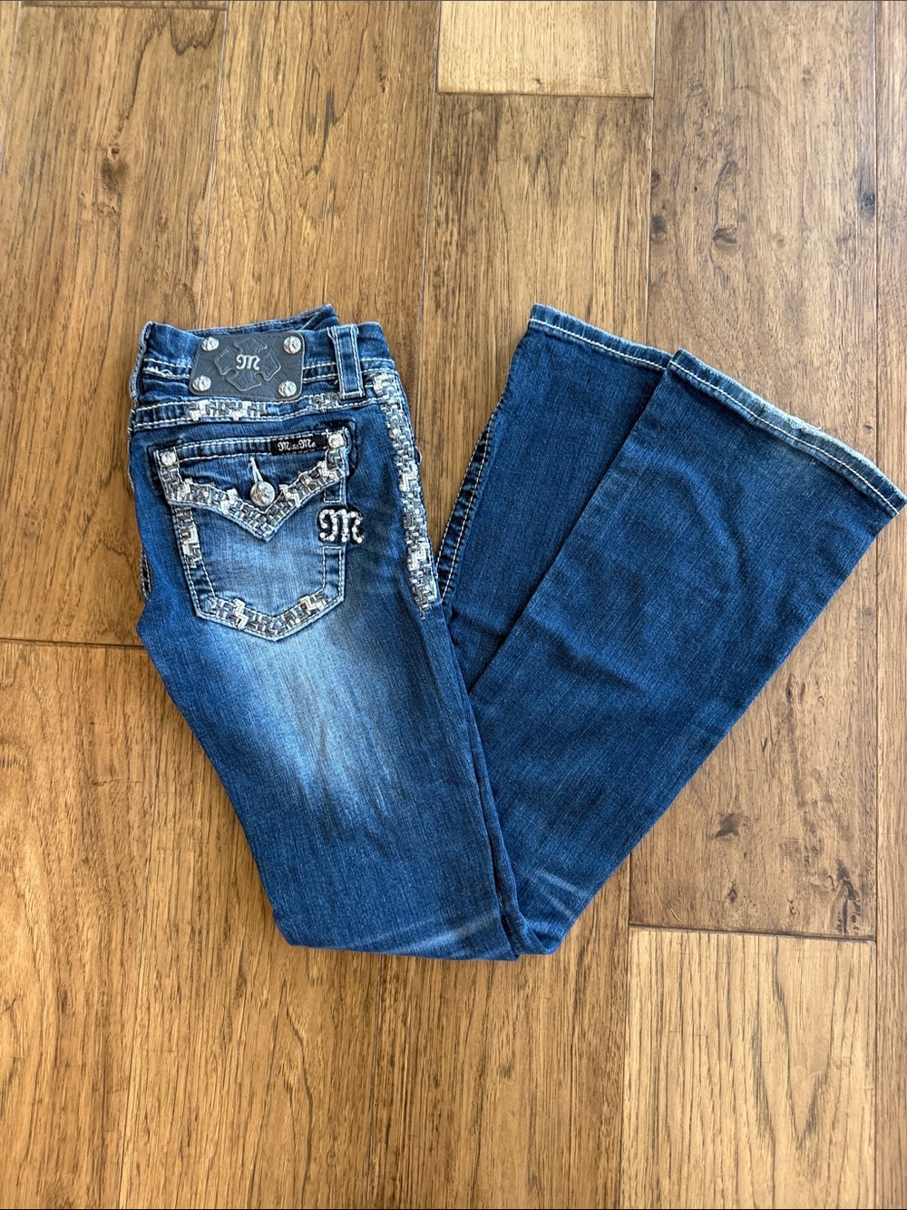 Miss Me Dark Blue Embellished Bootcut Jeans